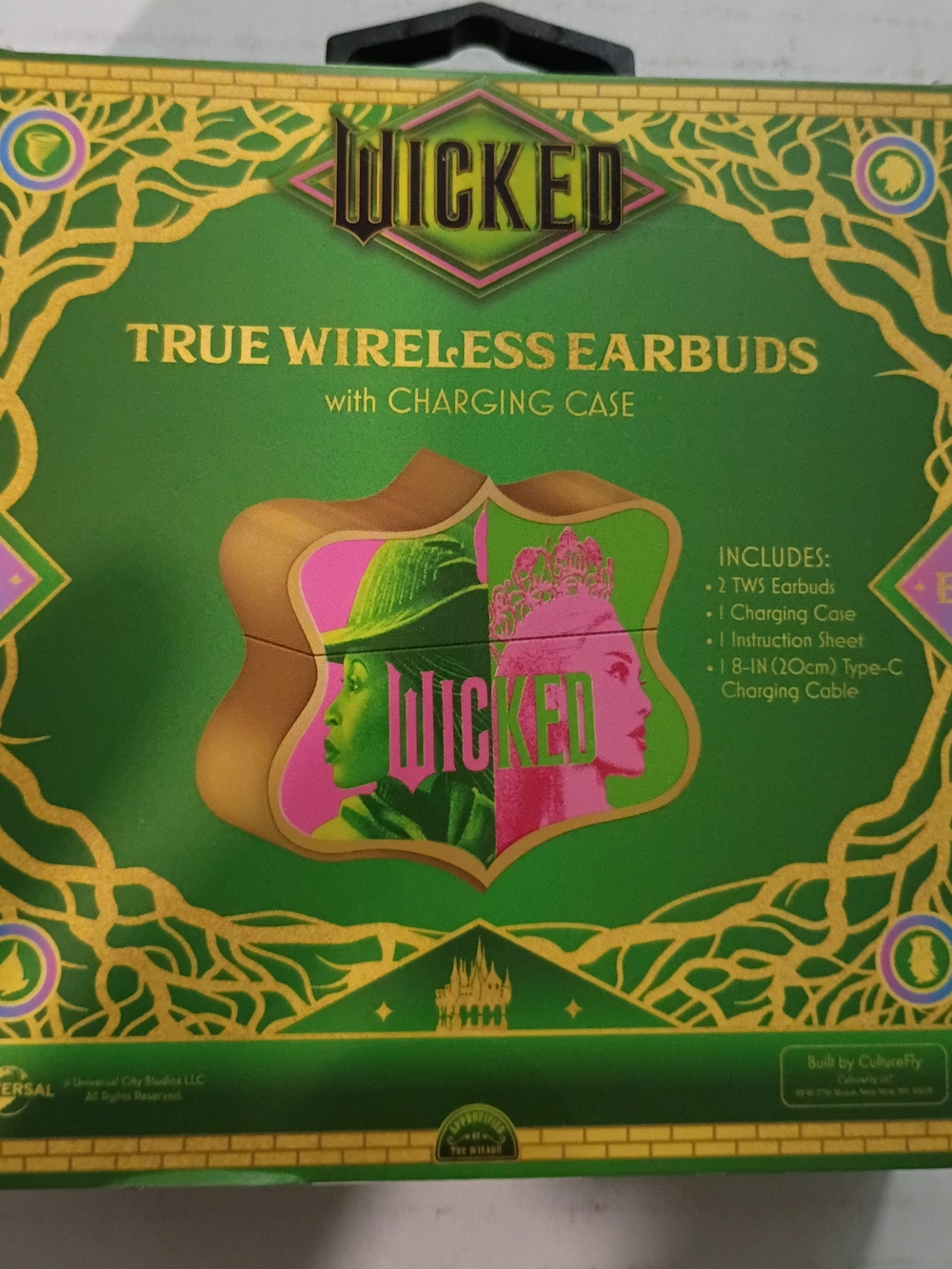 Wicked True Wireless Earbuds for Kids — Green & Pink